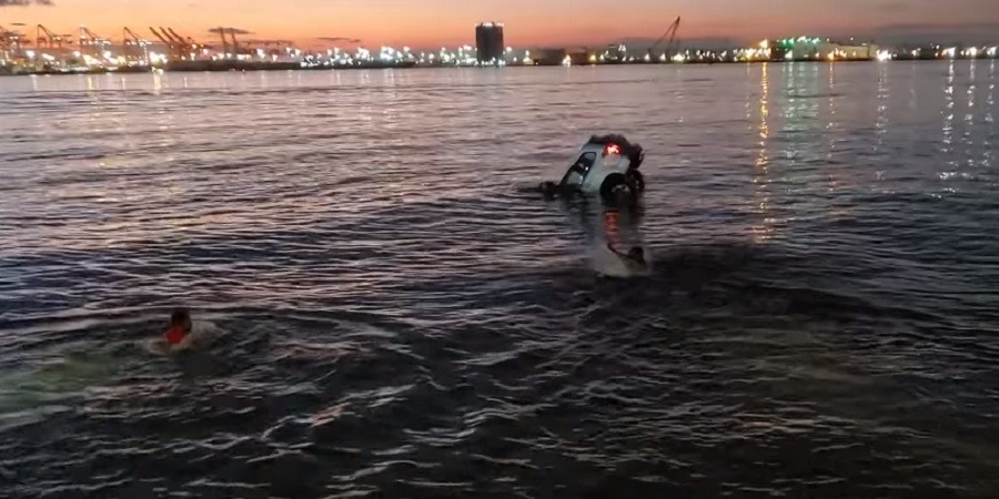 Lifeguard with Prosthetic Leg Rescues Driver of Sinking Car